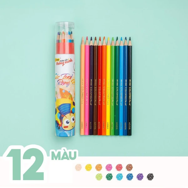 Hộp 12 Bút Chì Màu Kèm Chuốt Chì - Thiên Long CPC-C020