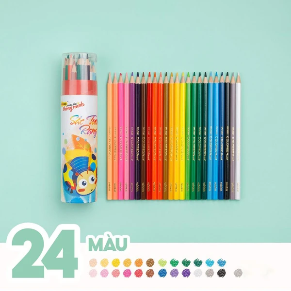Hộp 24 Bút Chì Màu Kèm Chuốt Chì - Thiên Long CPC-C021